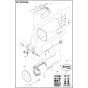 Motor Housing Assembly for Husqvarna K4000 Cut N Break Disc Cutters