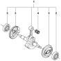 Crankshaft Assembly for Husqvarna K770 Disc Cutters