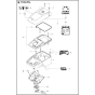 Cylinder Cover Assembly for Husqvarna K760 Cut N Break Disc Cutters