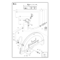 Water Hose Kit  Assembly for Husqvarna K760 Disc Cutters