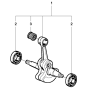 Crankshaft Assembly for Husqvarna K950 Ring Disc Cutters