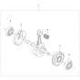 Crankshaft Assembly for Husqvarna K960 Disc Cutters