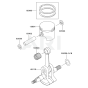 Piston / Crankshaft for Kawasaki KBL26A Brushcutter