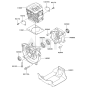 Cylinder / Crankcase for Kawasaki KBL27C Brushcutter