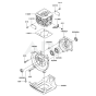 Cylinder / Crankcase for Kawasaki KBL35B Brushcutter