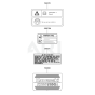 Label for Kawasaki KHSS1100A Hedge Trimmer