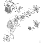 Muffler, Air filter for Stihl KM90 KM90R KombiEngine