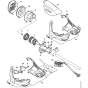 Electric motor, Motor housing for Stihl KMA130R Cordless KombiEngine