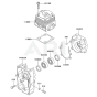 Cylinder / Crankcase for Kawasaki KRB400A Blower