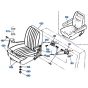 Seat Assembly for Kubota KH191 Mini Excavator