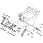 Bucket Link Assembly for Kubota KH66 Mini Excavator