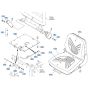 Seat Assembly for Kubota U17-5 Mini Excavator