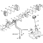 Air Filter, Fuel Tank Assembly for Stihl KW 85 Sweeping Machine