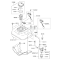 Fuel Tank / Fuel Valve for Kawasaki KWS20A Pump