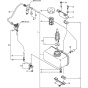 Fuel Tank and Fuel Pipe Assembly for Yanmar L48N Engine