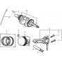 Crankshaft. Piston, Connecting Rod Assembly for Loncin LC154F-1 without Oil Alarm (87cc, 2.8hp) Twin Series Engine