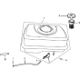 Fuel Tank Assembly for Loncin LC154F-1 with Oil Alarm (87cc, 2.8hp) Twin Series Engine