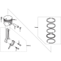 Piston, Connecting Rod Assembly for Loncin LC25ZB21-1.2Q - 1 Inch Water Pump 