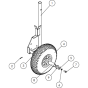 Rear Axle-2 Assembly for Camon LS42 Lawn Scarifier