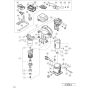 Main Assembly for Hikoki M1808DA Cordless Trimmer