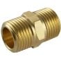 Brass Double Male Nipple Connectors - Parallel BSP Thread with Hex Centre