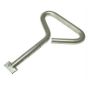Steel Manhole Lifting Keys, 15mm Diam Steel Bar w/ Welded Key, 150mm