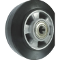 Rubber Tread Wheel c/w Aluminium Centre with Ball Journal Bearing