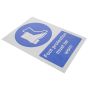 Foot Protection Sign 240x360mm Foamex 3mm for Safety Compliance