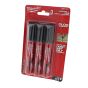 INKZALL™ Large Chisel Tip Marker Black (Pack 3)