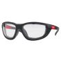 Milwaukee Premium Clear Safety Glasses With Gasket -1 Piece