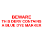 Self Adhesive Label - Beware DERV Dye Marker (Pack of 50)