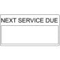 Self Adhesive Label - Next Service Due (Pack of 50)