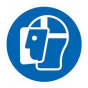 Pack of Stickers 25x25mm - Face Shield (50pk)