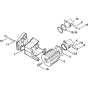 Cylinder 32.88, 25.84, 27.83 Assembly for Stihl 009 Gasoline Chainsaws