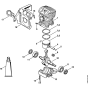 Cylinder 029 Assembly for Stihl 029 039 Gasoline Chainsaws