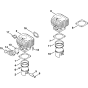 Cylinder Assembly for Stihl 038 Gasoline Chainsaws