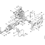 Crankcase, Cylinder Assembly for Stihl 041G Gasoline Chainsaws