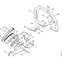 Shroud, Wrap around handlebar with Handle hose Assembly for Stihl 041G Gasoline Chainsaws