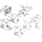 Shroud & Carburetor box cover Assembly for Stihl MS360 Chainsaws