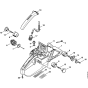 Tank housing & AV-System Assembly for Stihl MS360 Chainsaws