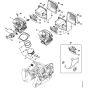 Cylinder & Muffler Assembly for Stihl MS382 Chainsaws