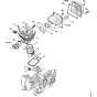 Cylinder & Muffler Assembly for Stihl MS461 Chainsaws