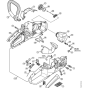 Handle housing, Shroud Assembly for Stihl MSA 120 C-BQ Powerhead Cordless Chainsaw