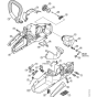 Handle housing, Shroud Assembly for Stihl MSA 140 C-BQ Powerhead Cordless Chainsaw