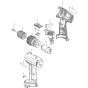 Main Assembly for Makita MT063SK3 Cordless Driver Drill