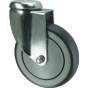 Rubber Non-Marking Tyre Swivel Castor - Nylon Ctr Ball Bearing Single Hole