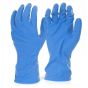 Nitrile Disposable Gloves Diamond Textured Sure Grip P/Free X500 Blue SML