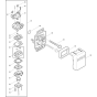 Carburettor Assembly for Makita RBC201 Brushcutters