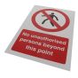 Safety Sign 'No Unauthorised Persons' 240x360mm Foamex 3mm