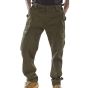 Combat Trousers Poly/Cotton Zip Fly Pockets c/w Button Flaps Olive Green 48